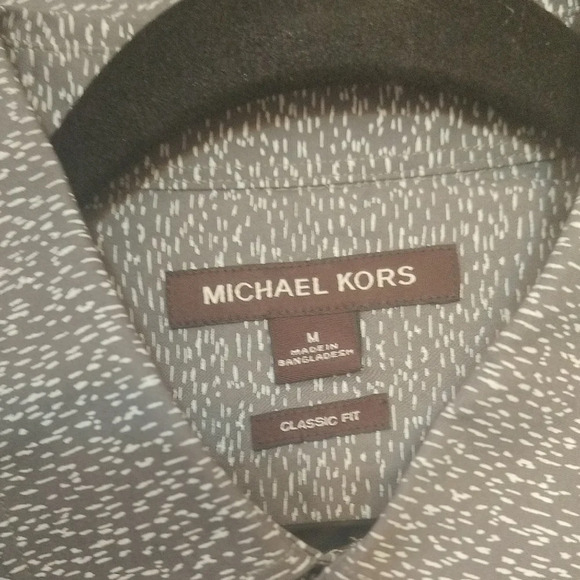 Michael Kors Gray Button Down Shirt Regular Fit - Picture 2 of 3